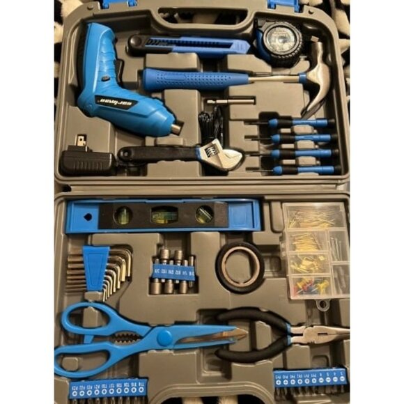 149 Piece Tool Set General Household Hand Tool Kit with Cordless Screwdriver - Picture 1 of 2
